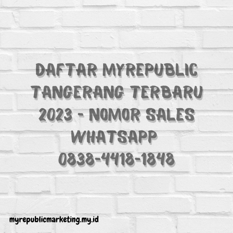 Daftar MyRepublic Tangerang